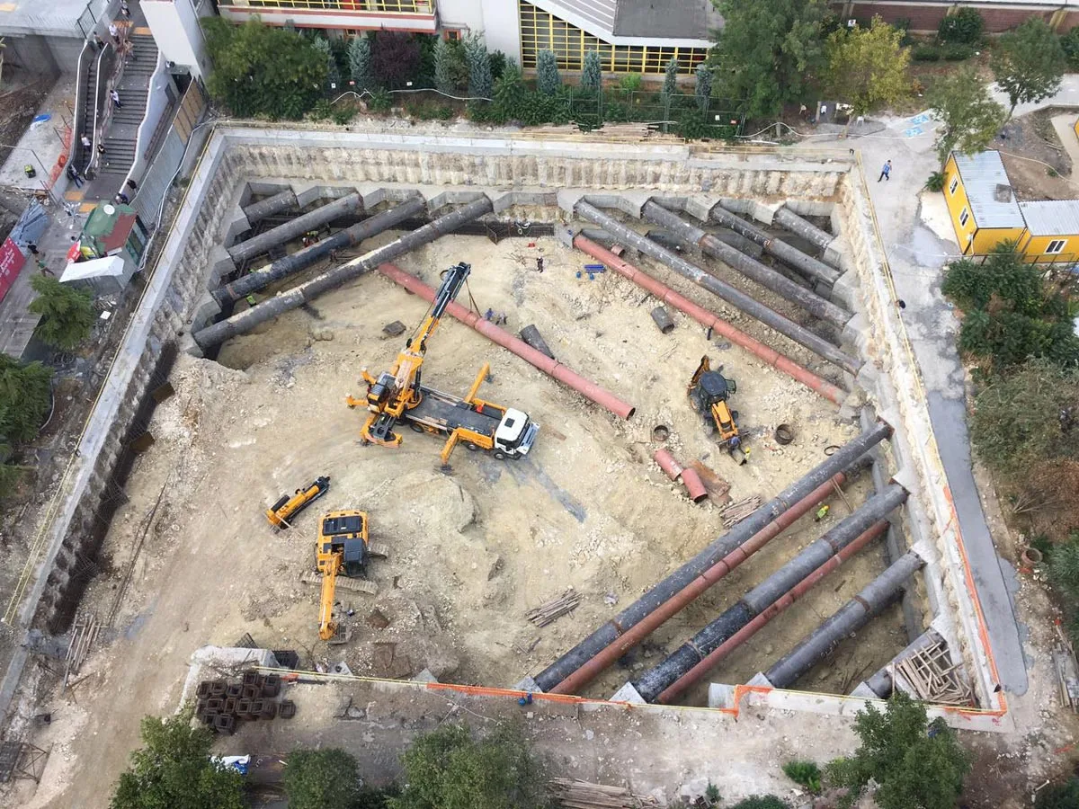 Bakırköy, Ataköy Metro Durağı Çıkışı Zeminaltı Otopark İnşaatı görsel 2